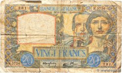 20 Francs TRAVAIL ET SCIENCE FRANCIA  1941 F.12.14 RC+