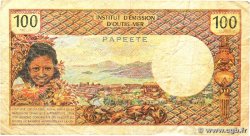 100 Francs TAHITI  1973 P.24b TB