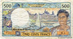 500 Francs TAHITI  1985 P.25d VG