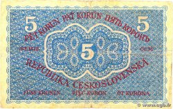 5 Korun CZECHOSLOVAKIA  1919 P.007a F