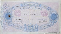 500 Francs BLEU ET ROSE modifié FRANCE  1937 F.31.04