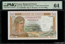 50 Francs CÉRÈS modifié FRANKREICH  1938 F.18.18 fST+