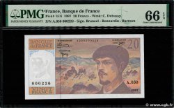 20 Francs DEBUSSY Modifié Petit numéro FRANCE  1997 F.66ter.02A50 NEUF