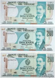 200 Nuevos Pesos Lot URUGUAY  1986 P.066a SPL