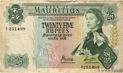 25 Rupees MAURITIUS  1967 P.32b G