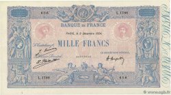 1000 Francs BLEU ET ROSE FRANKREICH  1924 F.36.40 SS