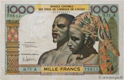 1000 Francs WEST AFRICAN STATES  1969 P.103Af