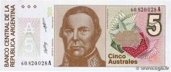 5 Australes ARGENTINA  1986 P.324b