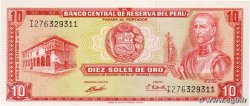 10 Soles de Oro PERU  1971 P.100b