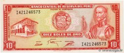 10 Soles de Oro PERU  1975 P.106