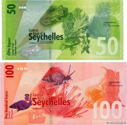 50 et 100 Rupees Lot SEYCHELLES  2016 P.49 et P.50 NEUF