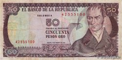 50 Pesos Oro COLOMBIA  1981 P.422a F