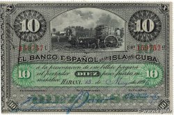 10 Pesos KUBA  1896 P.049a VZ+