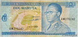 10 Makuta RÉPUBLIQUE DÉMOCRATIQUE DU CONGO  1967 P.009a