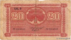 20 Markkaa FINLAND  1922 P.063a