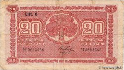 20 Markkaa FINLAND  1922 P.063a