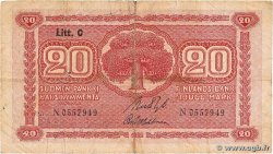 20 Markkaa FINLAND  1922 P.063a