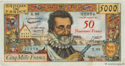 50 NF sur 5000 Francs HENRI IV FRANCE  1959 F.54.02 VF