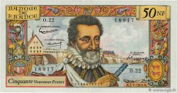 50 Nouveaux Francs HENRI IV FRANCE  1959 F.58.02 XF