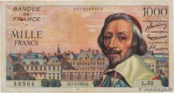 1000 Francs RICHELIEU FRANCE  1954 F.42.04