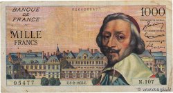 1000 Francs RICHELIEU FRANCIA  1955 F.42.10 q.MB