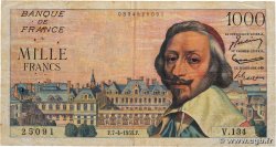 1000 Francs RICHELIEU FRANCE  1955 F.42.12