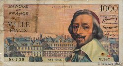 1000 Francs RICHELIEU FRANCE  1955 F.42.14 B+