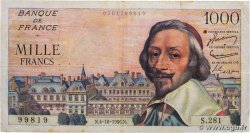 1000 Francs RICHELIEU FRANCIA  1956 F.42.22