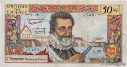 50 Nouveaux Francs HENRI IV FRANCIA  1959 F.58.02 MB