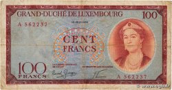 100 Francs LUXEMBOURG  1956 P.50a VG