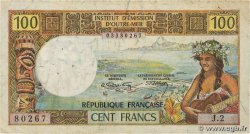 100 Francs TAHITI  1973 P.24b TB+