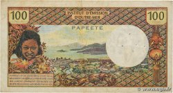 100 Francs TAHITI  1973 P.24b TB+