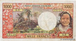 1000 Francs TAHITI  1985 P.27d F