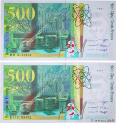 500 Francs PIERRE ET MARIE CURIE Consécutifs FRANCE  1994 F.76.01 UNC-