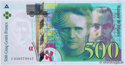 500 Francs PIERRE ET MARIE CURIE FRANCE  1994 F.76.01 UNC-