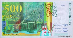 500 Francs PIERRE ET MARIE CURIE FRANCIA  1994 F.76.01 q.FDC