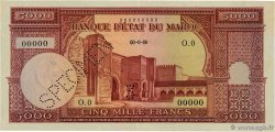 5000 Francs Spécimen MAROC  1951 P.48s pr.SPL