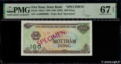 100 Dong Spécimen VIET NAM  1991 P.105s2 UNC