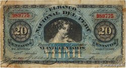 20 Centavos PÉROU  1873 PS.301 TB+