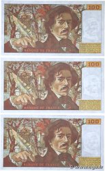 100 Francs DELACROIX modifié Consécutifs FRANCIA  1987 F.69.11 AU+