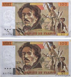 100 Francs DELACROIX modifié Lot FRANCE  1978 F.69.01d pr.TTB