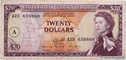 20 Dollars EAST CARIBBEAN STATES  1965 P.15h S