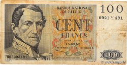 100 Francs BELGIQUE  1952 P.129a