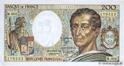 200 Francs MONTESQUIEU FRANCE  1981 F.70.01 F+