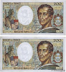 200 Francs MONTESQUIEU Lot FRANCIA  1984 F.70.04