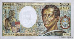 200 Francs MONTESQUIEU FRANCE  1984 F.70.04