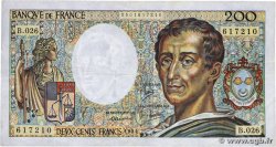 200 Francs MONTESQUIEU FRANCE  1984 F.70.04 F