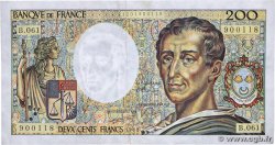 200 Francs MONTESQUIEU FRANCE  1988 F.70.08 VF