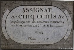 500 Livres FRANCIA  1794 Ass.47a EBC