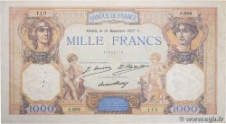 1000 Francs CÉRÈS ET MERCURE FRANCE  1927 F.37.01 VF+